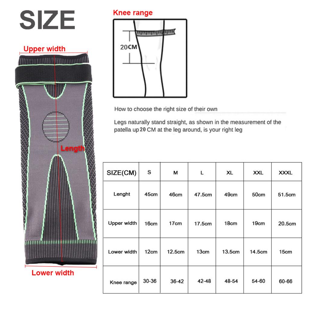 HX026 Long Compression Sports Knee Protector New Knitted Warm Non-Skid Breathable Protective Gear Cycling