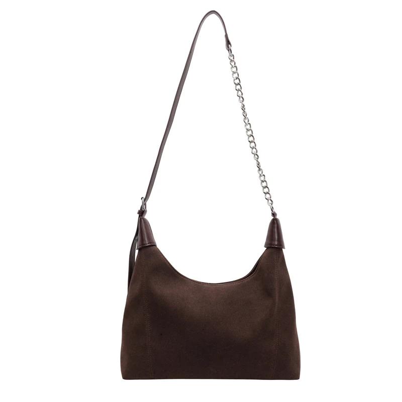 Kvalitní kožený materiál taška přes rameno se zipem jednobarevná všestranná módní crossbody měkká jednoduchá populární taška