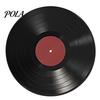 Personalized Vinyl Record Gift DIY Graffiti Clock Ornament, Reusable Blank Acrylic Retro Tabletop Decorative Display Wall Decor with Stand,