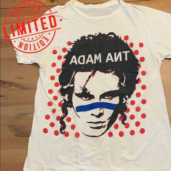 Vintage Adam Ant Men T Shirt Short Sleeve White Heavy Cotton Size S-4XL TT270 Unisex T-Shirt XXXL