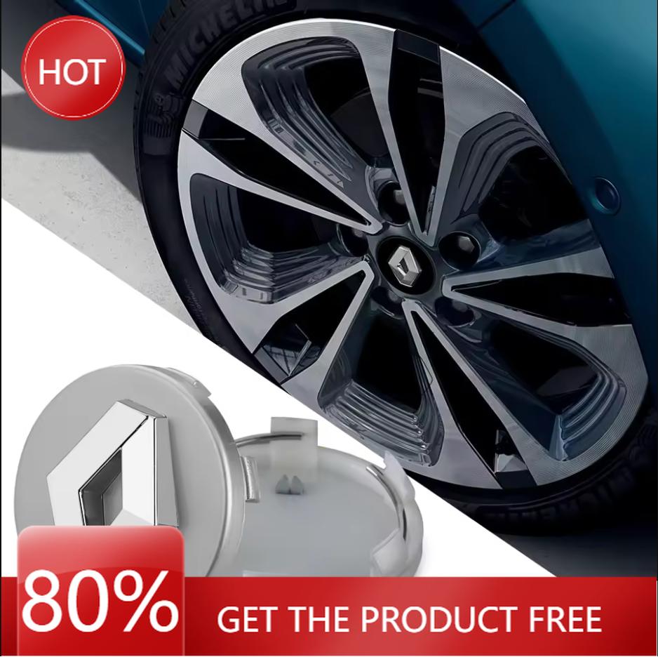 2026 Hot For Renault Hub Caps 4pcs Car Wheel Center Covers Auto Hub Caps Front Emblem Badge for Renault Megane Captur Clio 4 MK4