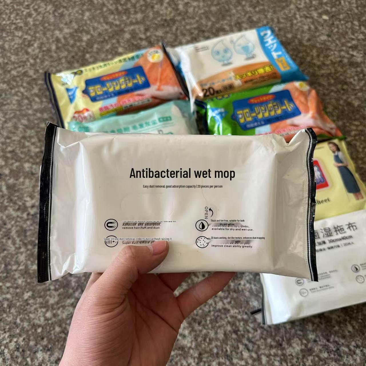 Antibacterial Desktop Dust and Stain Removal Wet Wipes - Disposable Cleaning Cloths
