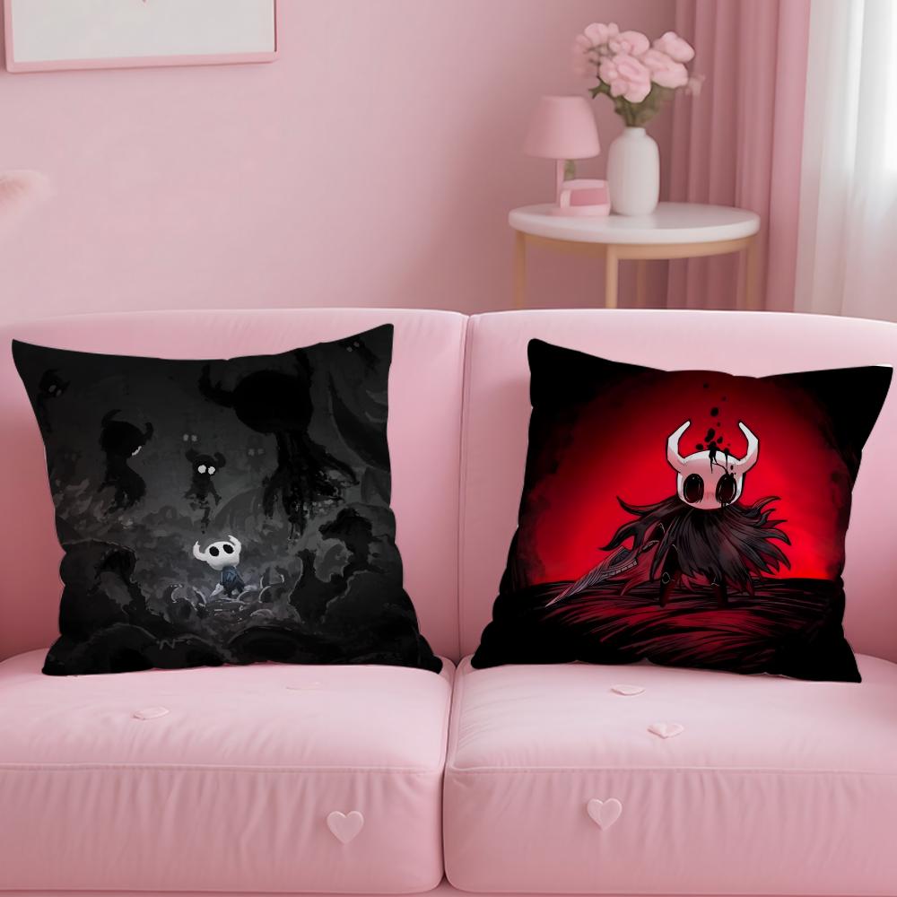 Popular Game Hollow Knight Cushion Cover Soft EasyWash Pillow Case Versatile for Couch Bed Travel and Office