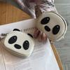 With Keychain PU Leather Coin Purse Zipper Cute Card Holder Mini Panda Wallet  Women