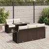 VidaXL Garden Lounge Set with Cushions 6 Pcs Brown Braided Resin 3326414