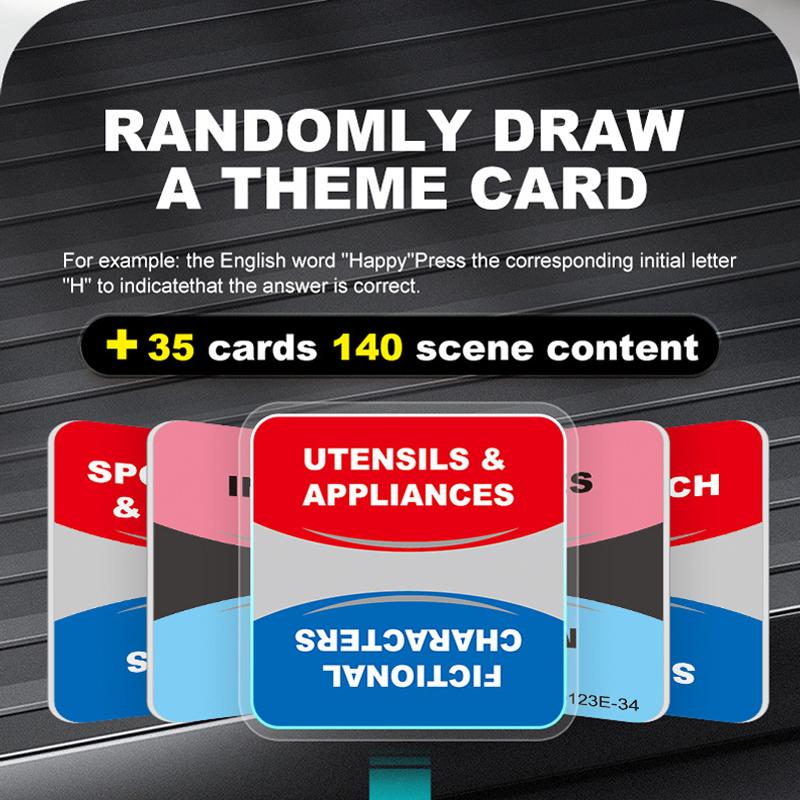 Alphabet Board Game Puzzle Word Game Family Board Game with Digital Display Timer and 2 Categories Modes