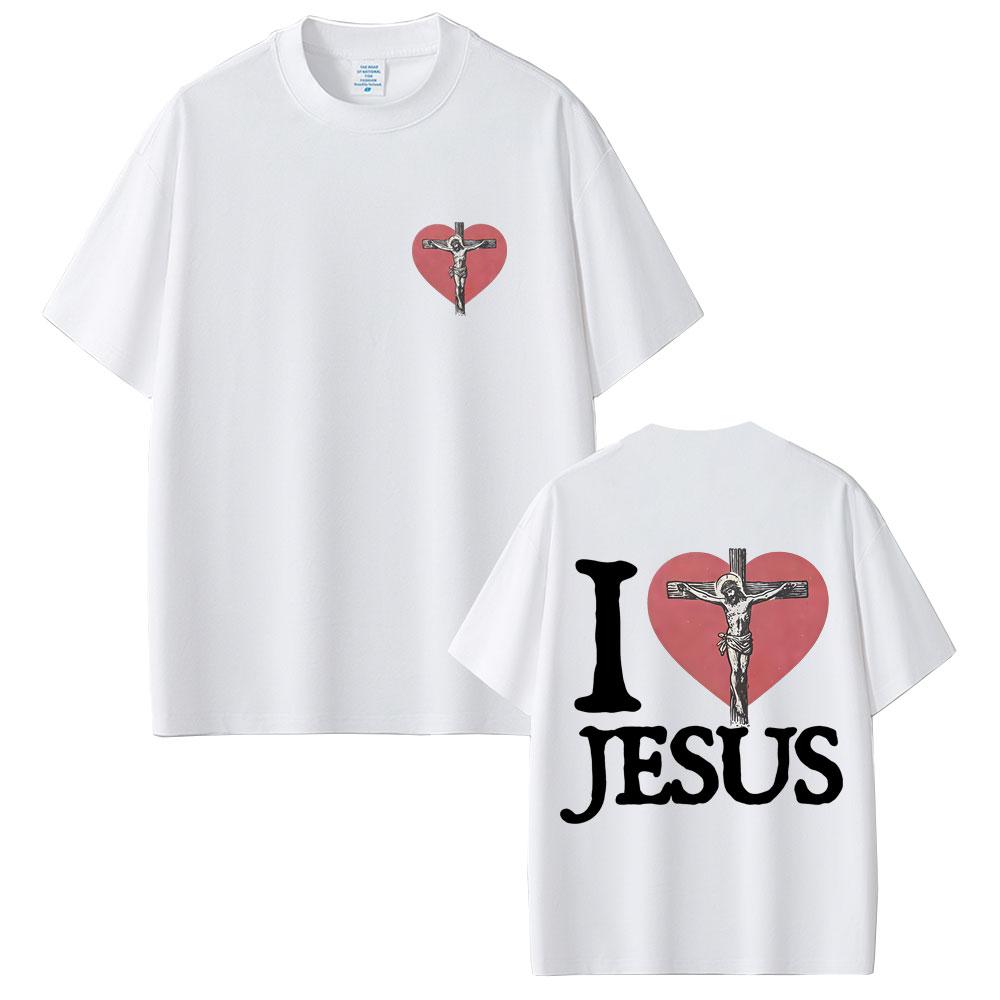 

I Love Jesus Christ Religious Compassion Tshirt Forgive Their Father Tshirt 2026 Summer Mens Womens Oversized Tshirt Street M
