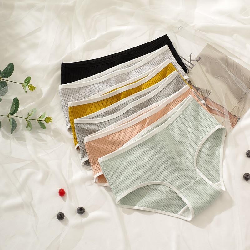 FINETOO Baumwolle Höschen Frauen Unterwäsche Sexy Dessous für Weibliche Slips Lift Hüfte Pantys Atmungsaktive Unterhose Mädchen M-XL Weiche Dessous