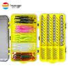 110-Piece T-Tail Soft Lure & Jig Head Fishing Kit