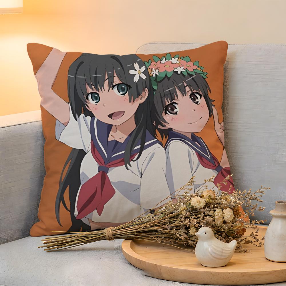 Cushion Cover  Linen  SkinFriendly Soft Decorative Case For Sofa Home Decor A Certain SScientific Railgun Pillow cover