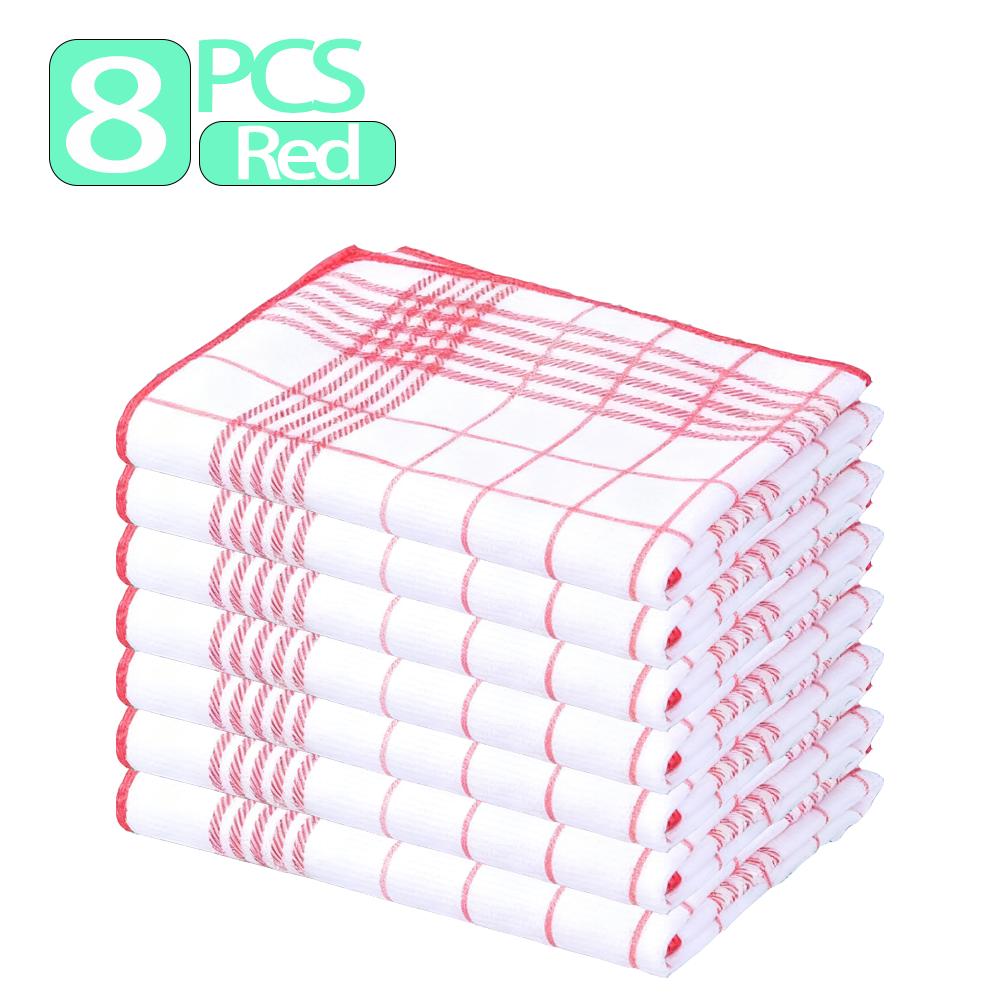 5/8 Pack of Kitchen Checkered Cleaning Cloths,60 X 40 Cm, Durable, Suitable for Kitchen and Home Use, Can Be Used for Washing Dishes and Wiping Tables