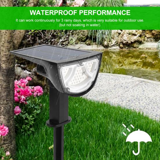 2/4Pcs Solar Spotlights Outdoor Waterproof Adjustable Wall Front Rear Lighting Landscape Lights for