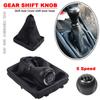 Manual Transmission 5 Speed Leather Gear Shift Knob Gaiter Boot Cover Shifter Handle For Peugeot 206 406 Car Accessories