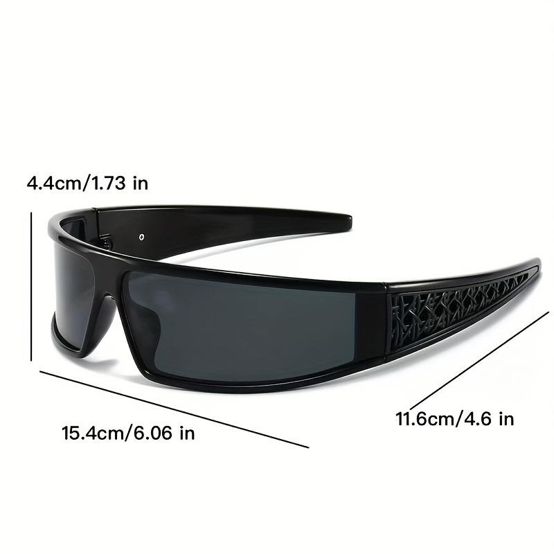 Y2K Futuristic Black Headband Glasses for Women & Men  Decorative Eyewear for Casual Attire