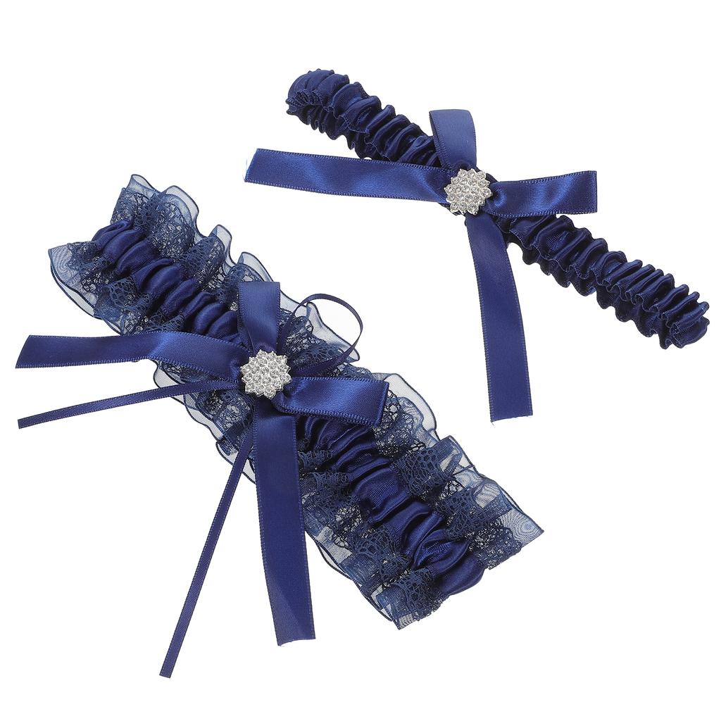 2 st Bröllop för Brud Strumpeband Dag Dekoration Spets Studentbal Kvinnor Ben Elastisk