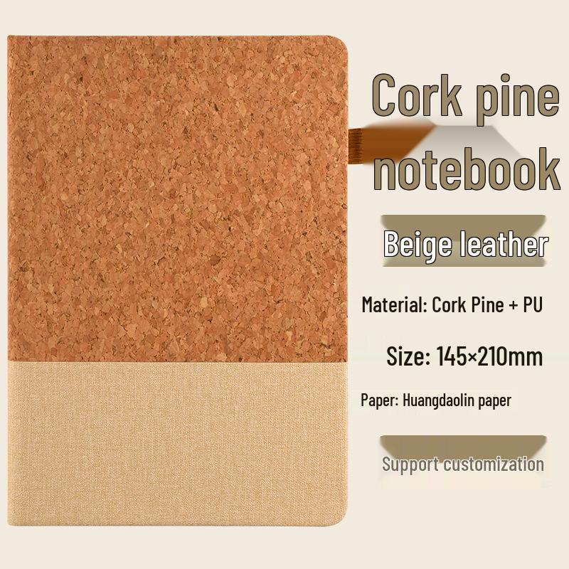 Eco-friendly A5 Pine Wood & Fabric Texture Notebook Gift Set