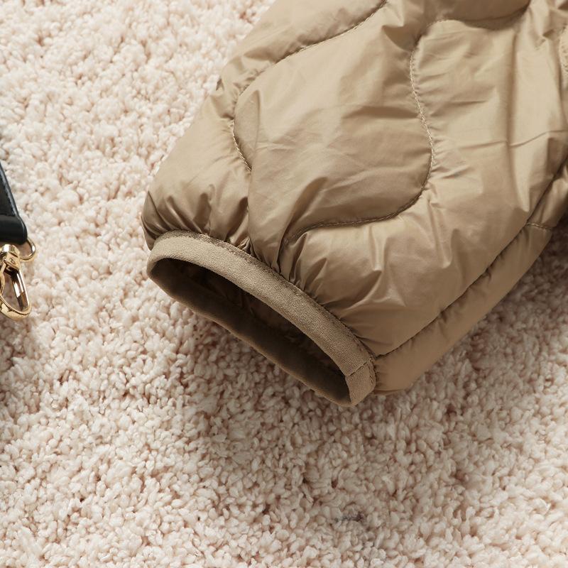 Women's Autumn and Winter Lightweight Warm Jacket Windproof Slim Hooded Outwear