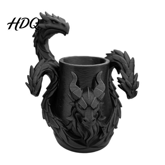 Creative Birthday Gifts for Boys Three-Headed Dragon Pen Holder 3D Printed Fantasy Desk Organizer Unique E-sports Room Accessories Realistic