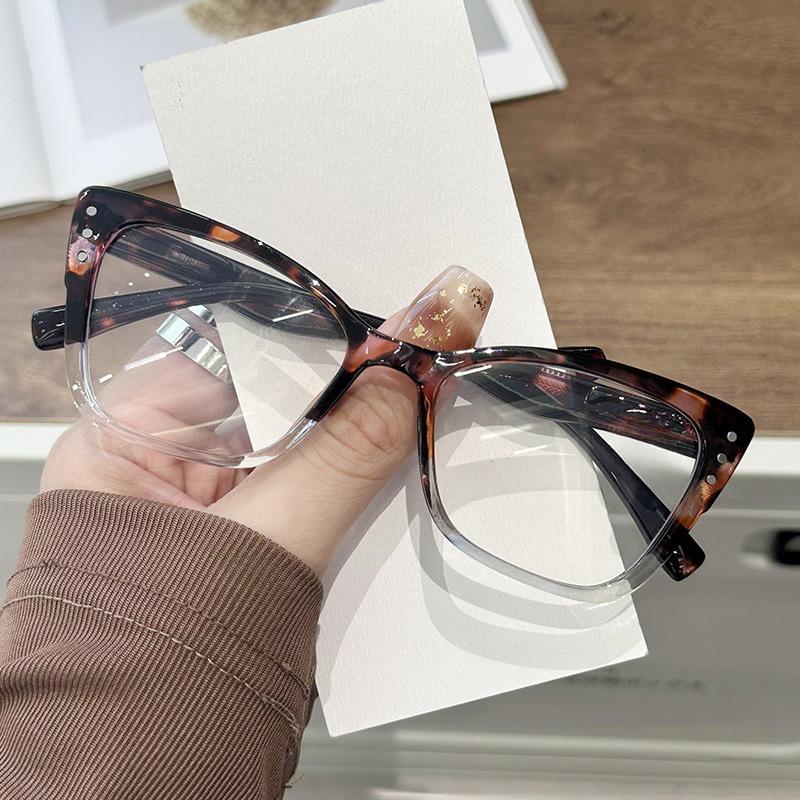 Fashion Trend High Definition Rice Nail Anti Blue Light Reading Glasses Men Women Cat Eye Presbyopia Eyeglasses