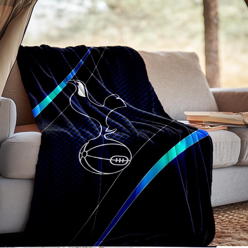 Tottenham Hotspur Fußballclub Decke Outdoor Flanelldecke für Camping, Wandern, Gartenpartys, Picknick-Zubehör, Geschenk für Familie und Freunde