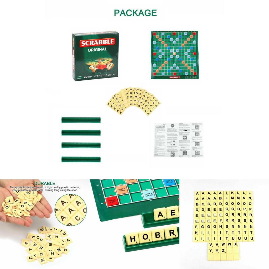 Classic Scrabble Board Game Educational Toy For Kids And Adults