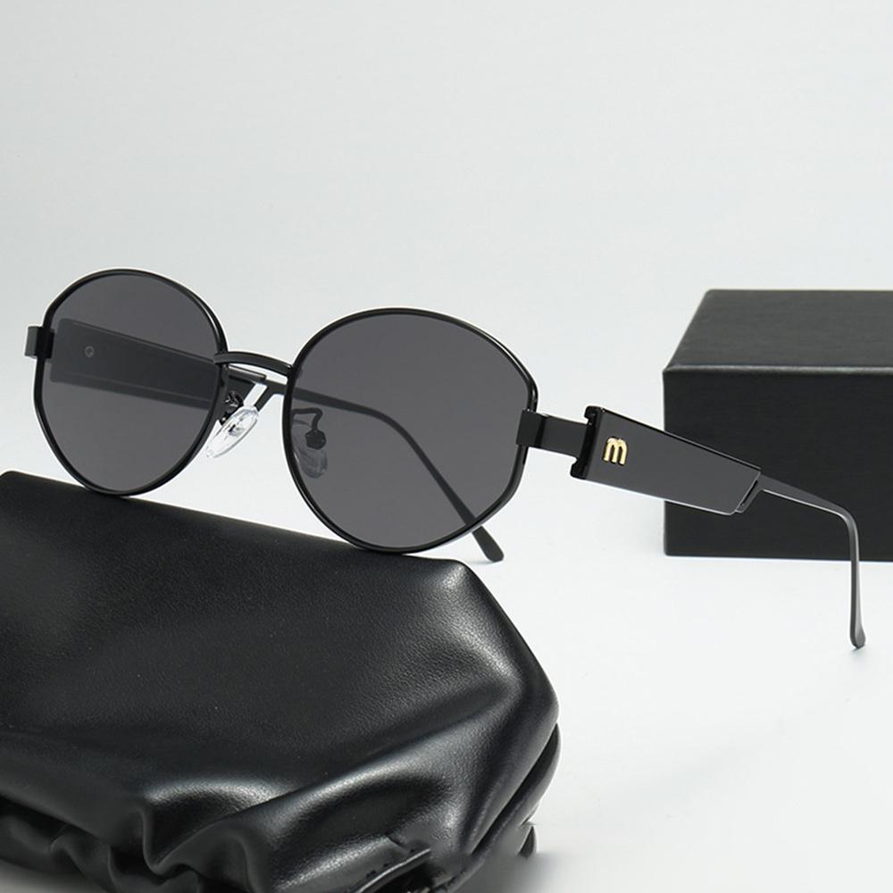 UV Protection Metal Frame Sunglasses Round Street Shooting Sun Glasses  Beach/Travel/Streetwear