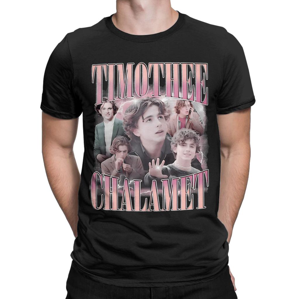 Oversized T Shirt Summer Timothee Chalamet American Actor TShirts 100 Cotton Tee Shirt for Man Big Size Short Sleeve Top Tees