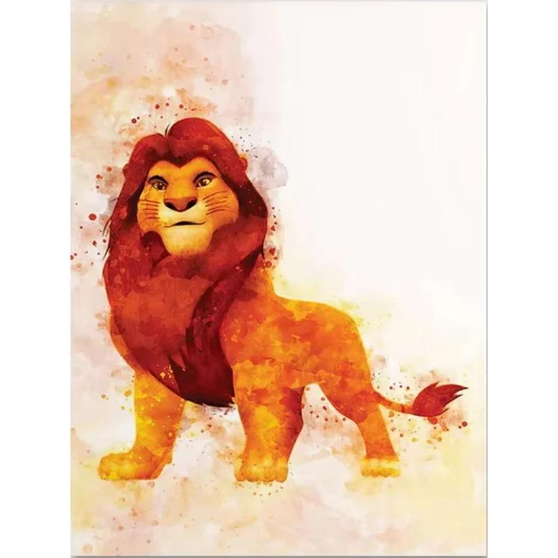Walt Disney The Lion King Movie Poster Print Watercolor Simba Hakuna Matata Canvas Painting Wall Art Cartoon Animals Home Decor