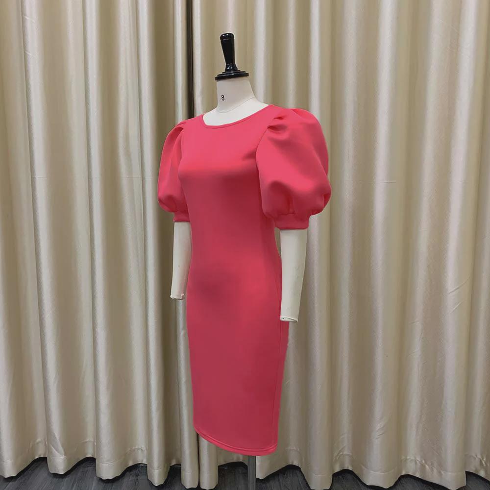 Damen Sommer 2022 Puffärmel Hüftbetontes Bankettkleid - Europäischer & Amerikanischer Stil