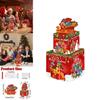 Santa Claus Gift Container With Red Paper Material For Christmas Celebration Gifts