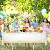 274*137cm Rose Gold Disposable Tablecloth Plastic Dot Table Cloth Cover Kids Adult Birthday Party Decoration Wedding Baby Shower