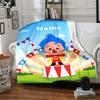 Coperta Stampata a Tema Plim Plim con Nome Personalizzabile - Perfetta per Divano, Letto, Viaggi e Uso Esterno | Lavabile in Lavatrice, Accogliente e Durevole.