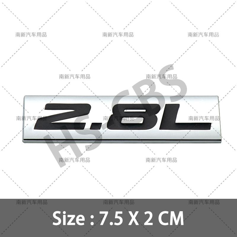 

3D Metal 2.0L 2.2L 2.3L 2.4L 2.5L 2.6L 2.7L 2.8L Car Engine Displacement Badge Rear Trunk Emblem Stickers Decorative Accessories