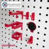 Plastic Pegboard Hooks with Square Hole - Wall-Mounted Tool Rack and Storage Shelf for Hardware Display