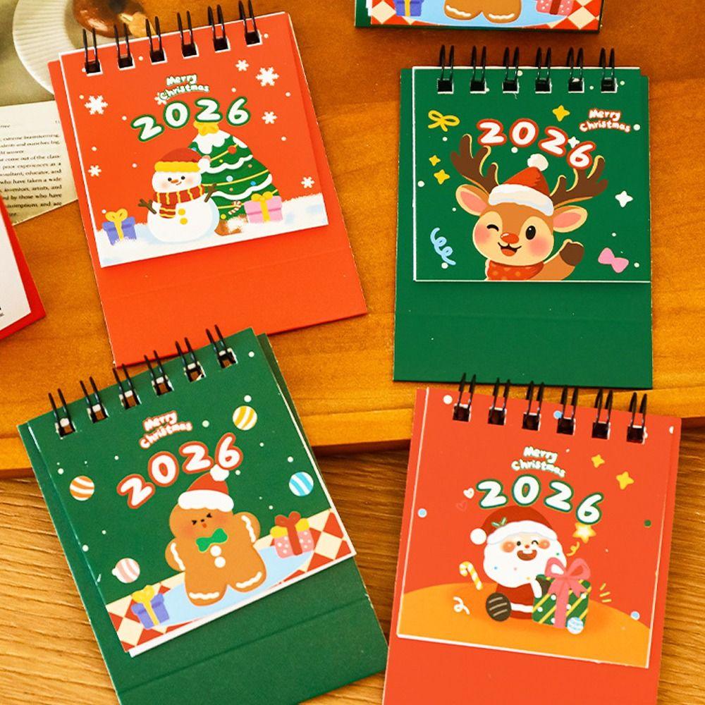 Christmas 2026 Desk Calendar Cartoon Daily Planner Cute Schedule Planner  Office School Supplies