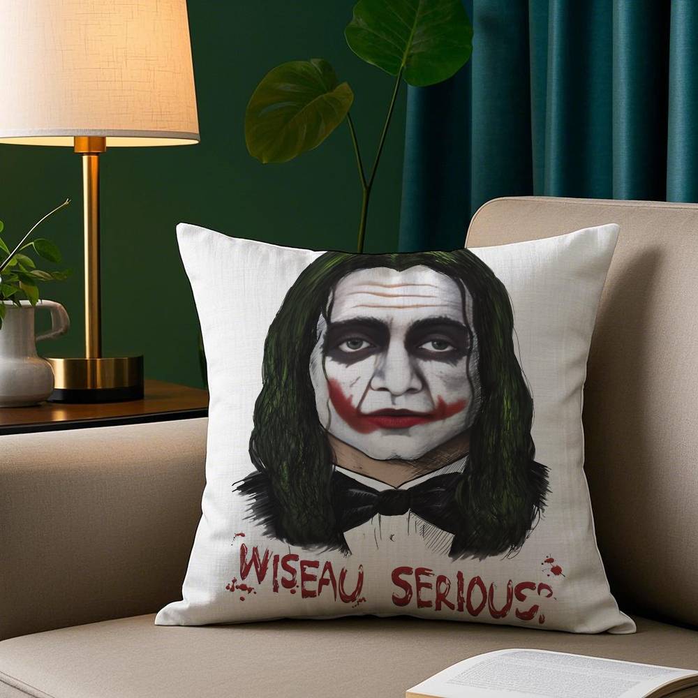The Room T-Tommy Wiseau Pillow Case Short Plush Print Cushion Cover Square Throw Pillow Covers Sofa Home Decor