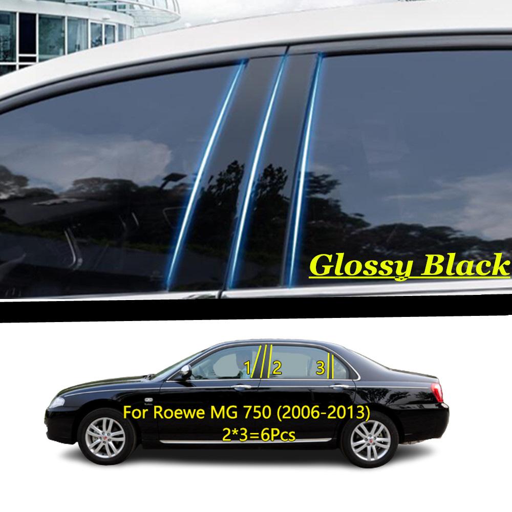 

TPU/Glossy Mirror Window Middle Central Column Sticker Decoration Strip Plate For Roewe MG 350 750 2010 2011 2012 2013-2016 For 750 black