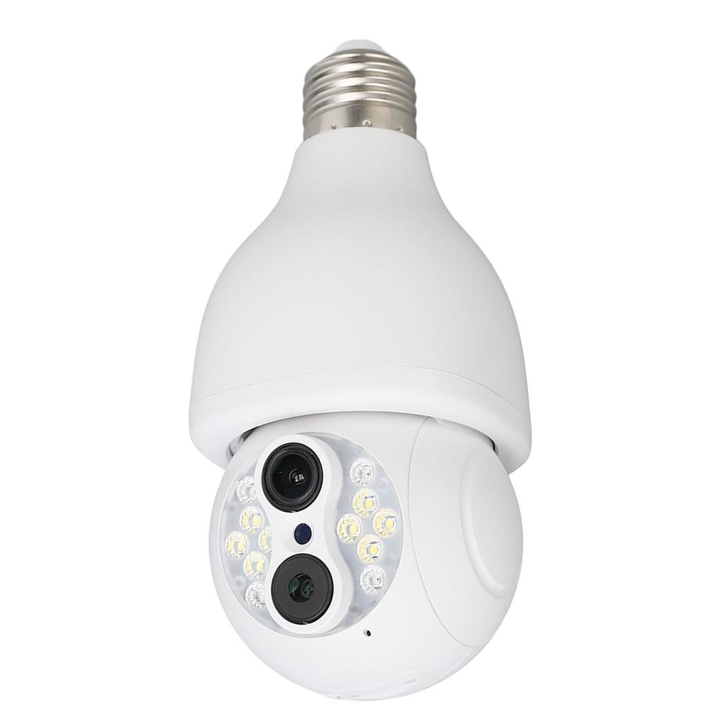Kamera Bezpieczeństwa Żarówka 1080P Podwójny Obiektyw HD Noktowizja 2-kierunkowy Interkom Kamera Nadzoru WiFi