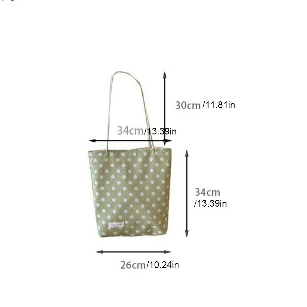 Multi-Color Polka Dot Shoulder Bag Magnetic Buckle Shopping Handbag Drawstring Tote Bag Outdoor