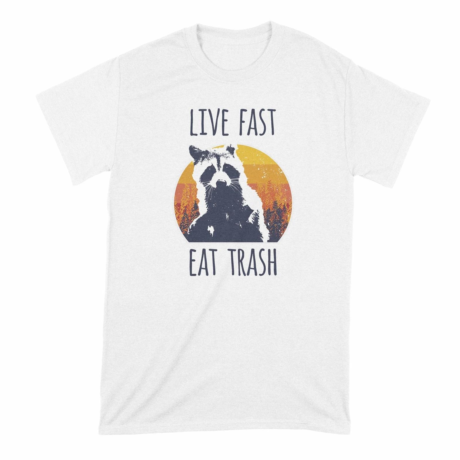 Live Fast Eat Trash Kids Shirt Raccoon Kids Shirt L
