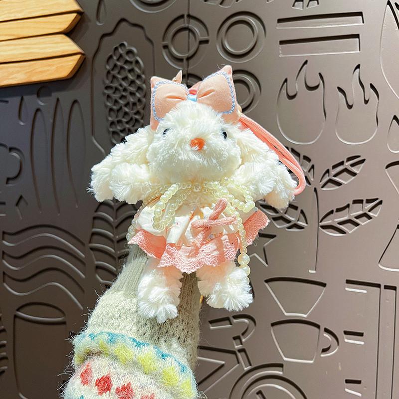 

Plush Princess Dress Long-Eared Rabbit Keychain Pendant Cute Cartoon Rabbit Doll Girl Bag Pendant Small Gift 1