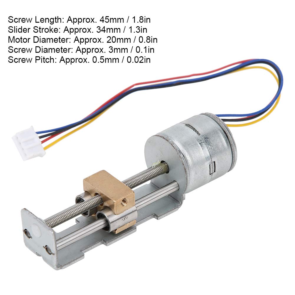 Mini Linear Stage Actuator, Small Slide Rail Screw Stepper Motor, Stepper Motor with Planetary Reducer for Measuring Equipment, Printers