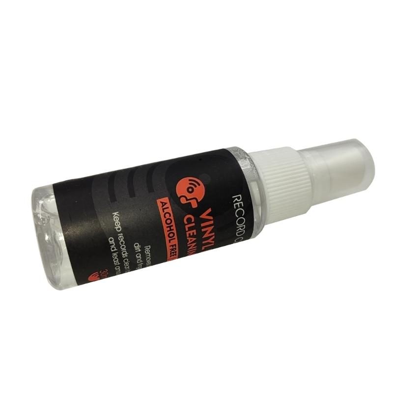 User Friendly Vinyls Record Cleaning Fluid 30ml with Microfiber Towel Precise Record Cleaner Noise Reductions Play