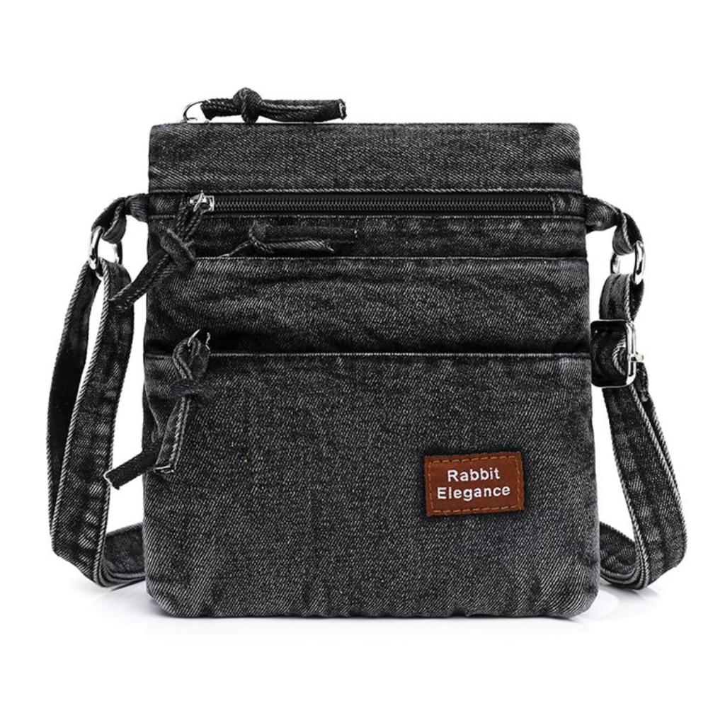 Xeie Thuk Borsa a Tracolla Unisex Denim Multi Scomparto Quotidiana