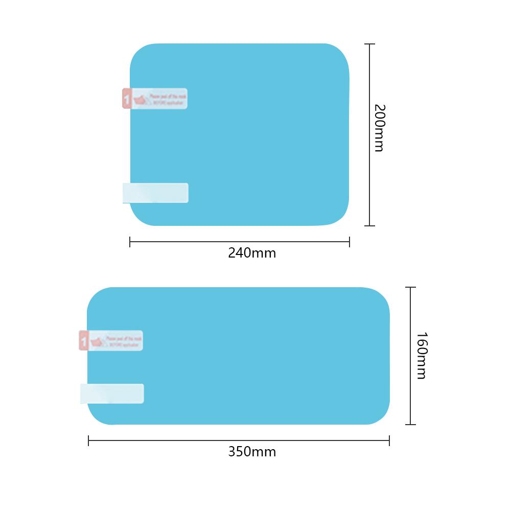 2PCS Car Sticker Rainproof Film Wholesale for Car Rearview Mirror Rain Film Clear Sight in Rainy Days Auto Sticker Accessories