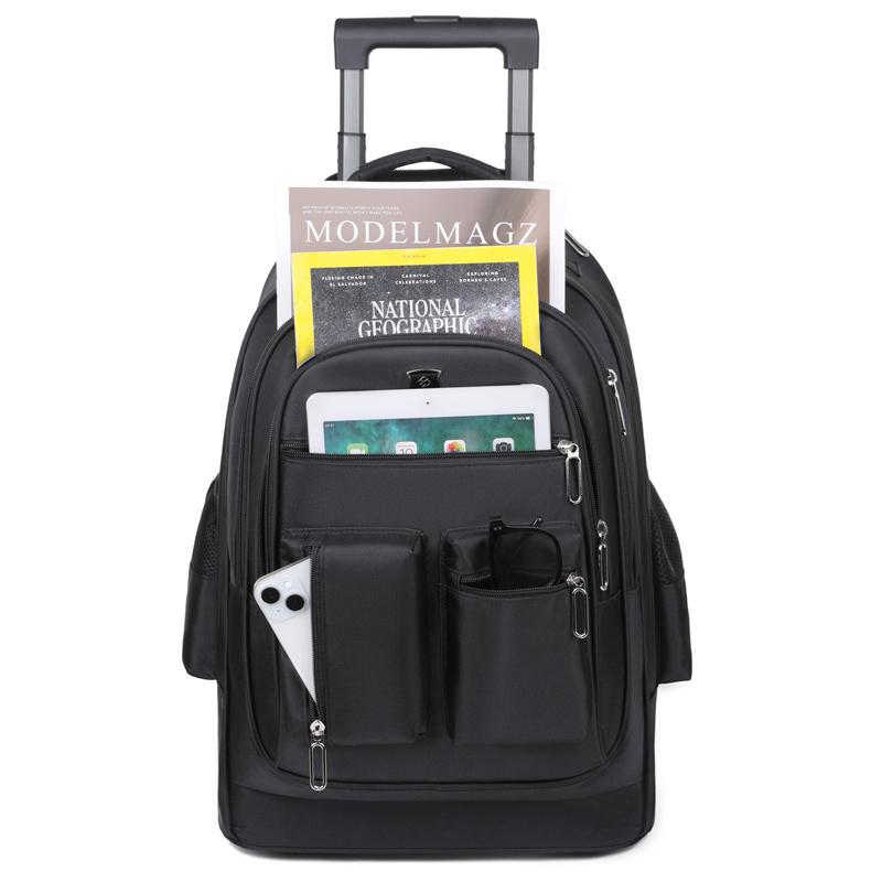 Plecak Podróżny o Dużej Pojemności na Kółkach Ukryty Uchwyt Teleskopowy Wodoodporny Bagaż Podręczny Torba Podróżna Weekendowa Dla Mężczyzn Podróż Służbowa