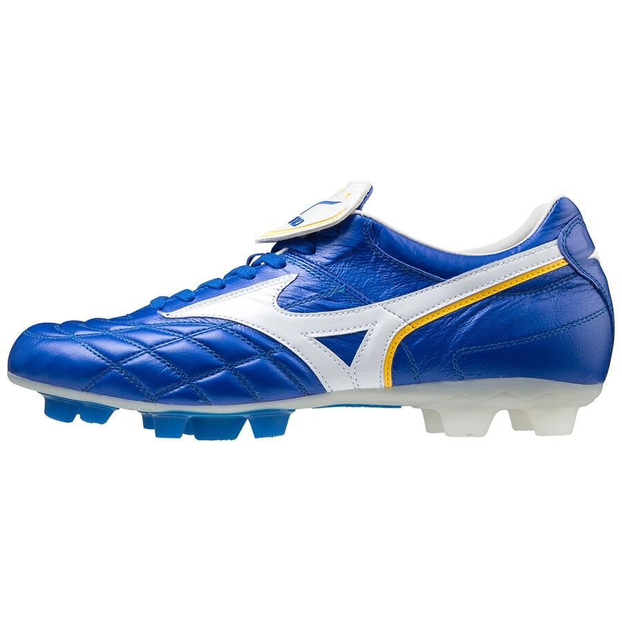 Mizuno Wave Cup Legend Durable Soccer Shoes Men Soccer Shoes Blue White Yellow P1GA201901