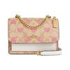 Coach Klare 18 Heart Print Classic Monogram Flap Letter Logo Canvas And Leather Chain Shoulder Bag Women Shoulder Bag CO950-IMOTV