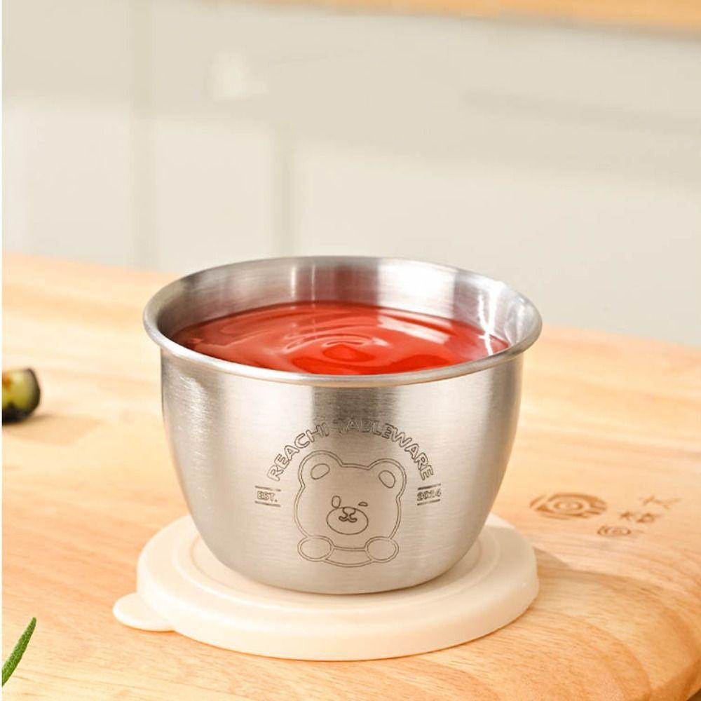 Bear Seasoning Box with Sealed Lid Small Storage Box Quality Sauce Cup