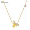 Bee Zircon Pendant Necklace: Women's Light Luxury Fashion Clavicle Chain, Niche Design